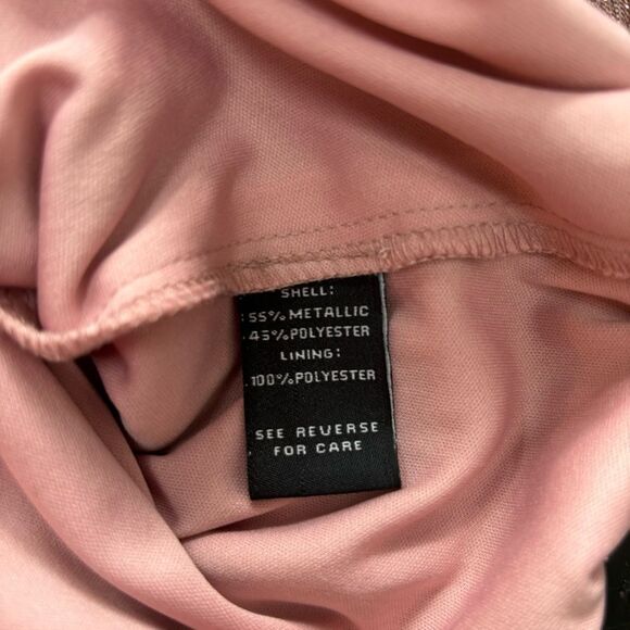 MSK pink metallic ruffle sleeve off shoulder blouse size L - Picture 4 of 7